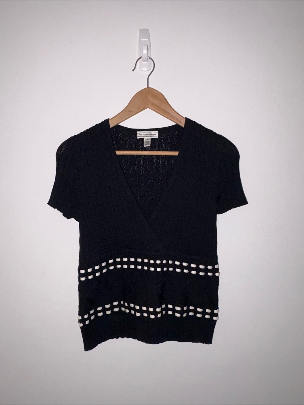 St John Sport knit wool v neck